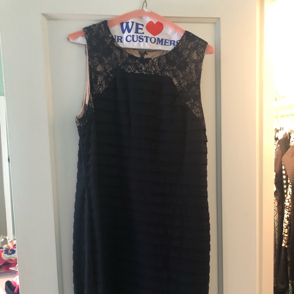 Maternity navy blue dress